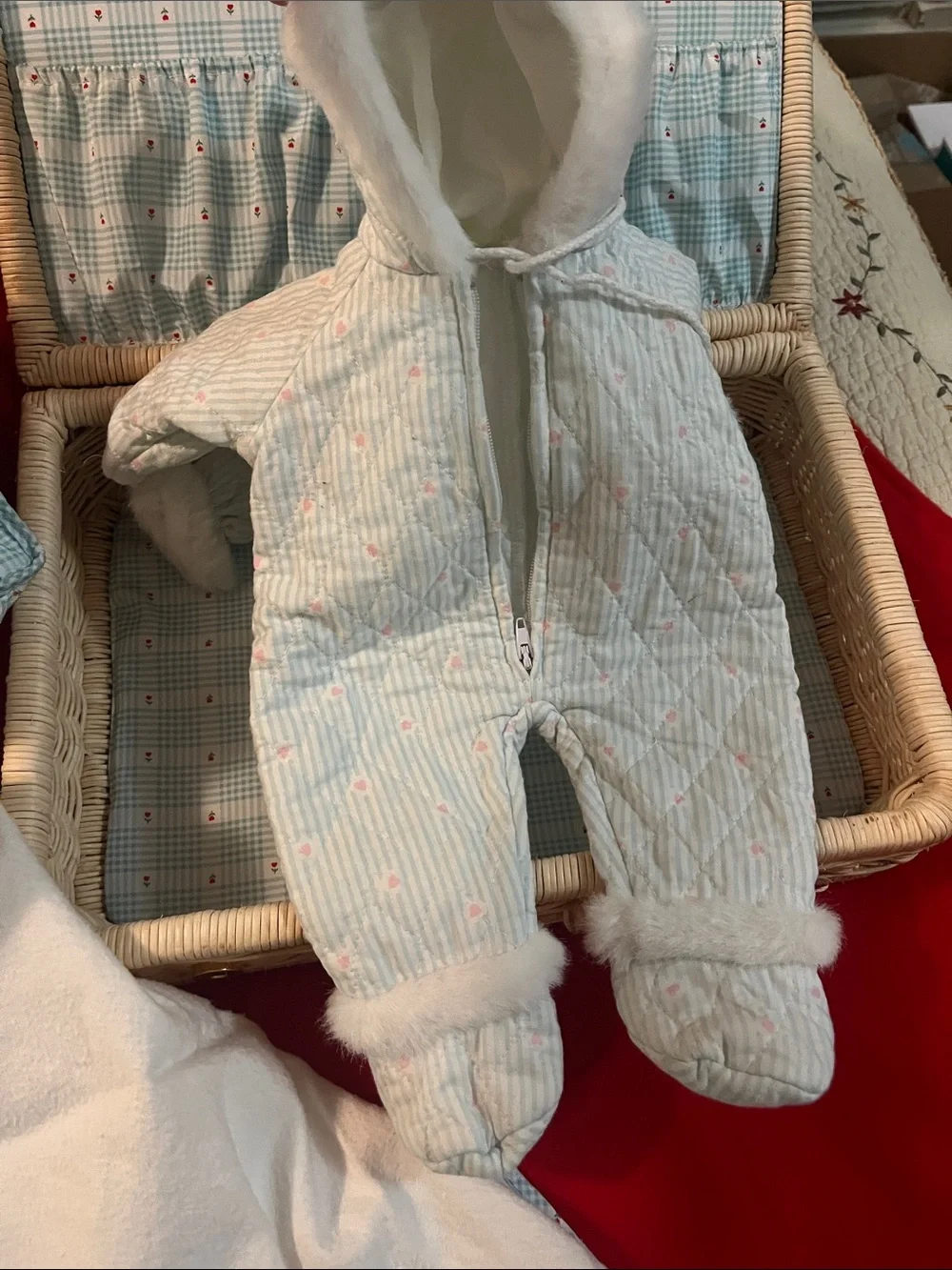 Pleasant company, wicker, travel, case Diaper Bag
